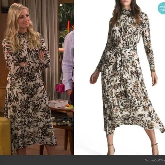 Reiss Dresses Reiss Bobby Floral Print Midi Dress Size 8 Us2 Uk Poshmark